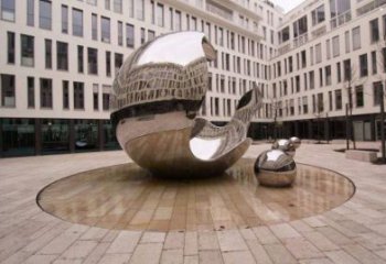 球形雕塑供應(yīng)，美陳雕塑，不銹鋼球形雕塑定制
