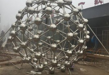 星球雕塑生產(chǎn)商，小區(qū)雕塑，不銹鋼星球雕塑展品