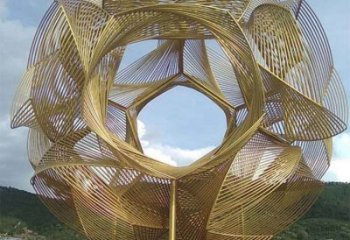 鏤空繡球雕塑預定，彩鋼制作，不銹鋼繡球雕塑制作