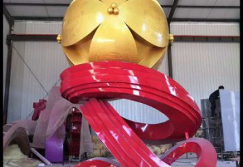 繡球雕塑選用，景區案例，不銹鋼繡球雕塑通用