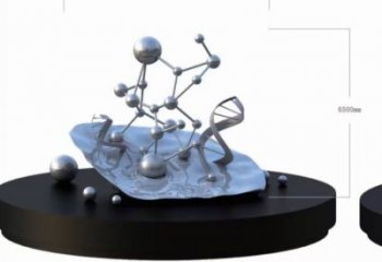 原子球雕塑廠家，街景小品，不銹鋼原子球雕塑優(yōu)價