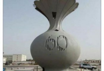 花瓶雕塑定做，城區小品，裝飾玻璃鋼花瓶雕塑定價