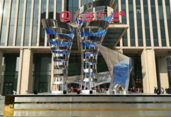 花瓶雕塑觀賞型，露天雕塑，不銹鋼異形花瓶雕塑訂做