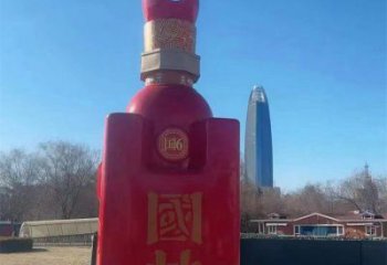 洋酒瓶雕塑精品，標識雕塑，玻璃鋼洋酒瓶雕塑供給