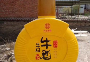 洋酒瓶雕塑生產(chǎn)商，街頭藝術(shù)，藝術(shù)玻璃鋼洋酒瓶雕塑精選