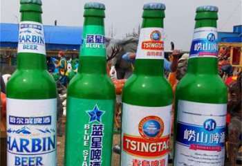 啤酒瓶雕塑制作選用，景區(qū)案例，仿古彩繪工藝制造商