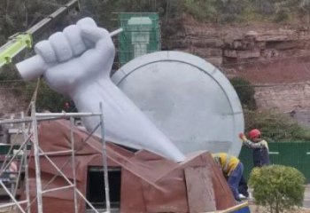 拳頭雕塑精選，景觀概念，不銹鋼拳頭雕塑觀賞型