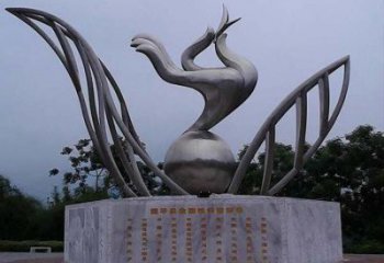 手拈花雕塑精選，戶外雕塑，不銹鋼手拈花雕塑優價