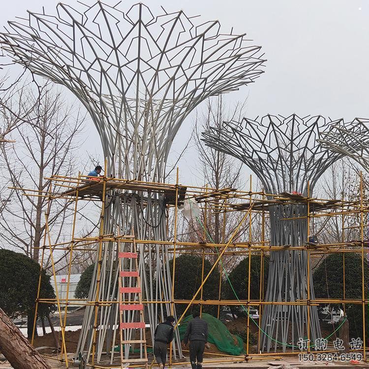 烤漆遮陽樹雕塑制造商，室外軟裝，鏤空遮陽樹雕塑制作