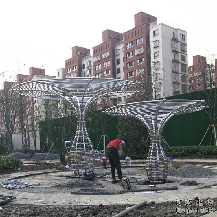 遮陽樹雕塑制作，城市裝飾，鏤空遮陽樹雕塑廠