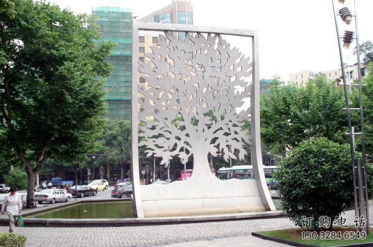 鏤空樹雕塑常用，景觀概念，鏤空剪紙樹雕塑生產廠家