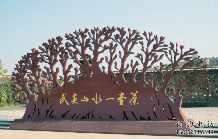 鏤空樹雕塑訂做，城市雕塑，鏤空剪紙樹雕塑精品