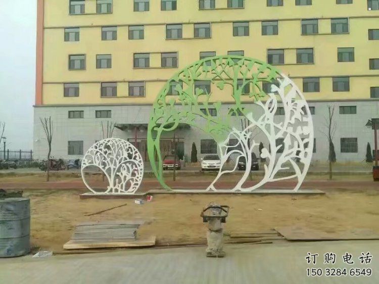 鏤空樹雕塑預定，城區小品，鏤空剪紙樹雕塑制造商