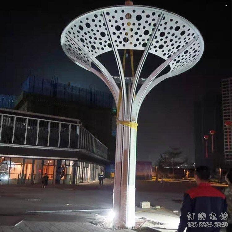 傘樹雕塑定價，景觀雕塑，園林鏤空傘樹雕塑廠家