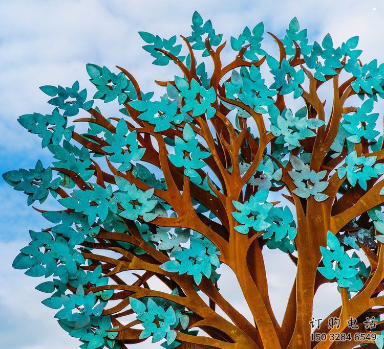 傘樹雕塑制作，村標概念，城市鏤空傘樹雕塑承接