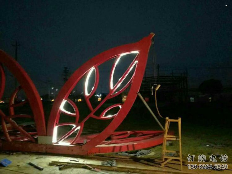 燈光樹葉雕塑精選，景觀概念，燈光樹葉雕塑生產廠家
