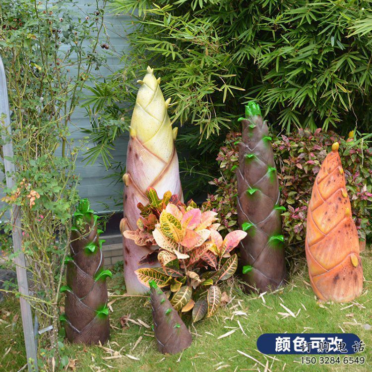 竹筍雕塑供需，小區(qū)雕塑，不銹鋼竹筍雕塑制造廠家