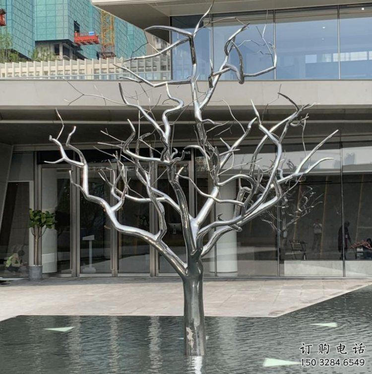 樹干雕塑供給，歐式風格，不銹鋼樹干雕塑廠家