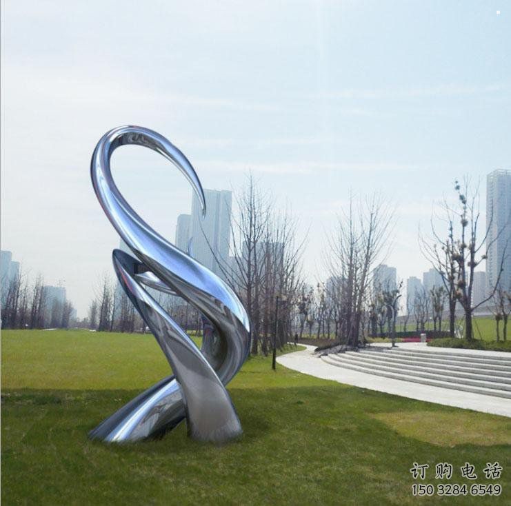 樹芽雕塑點擊，圓雕體系，抽象不銹鋼樹芽雕塑廠家