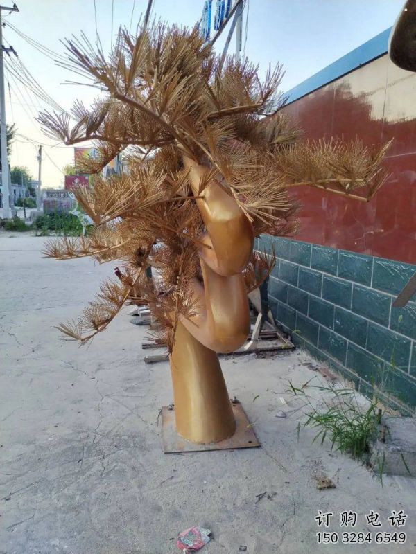 別墅區松樹雕塑