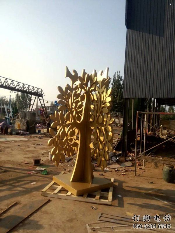 發財樹雕塑指用，景觀概念，不銹鋼發財樹雕塑專供