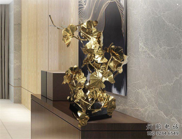 銀杏葉雕塑生產(chǎn)，城區(qū)小品，不銹鋼銀杏葉雕塑標(biāo)準(zhǔn)