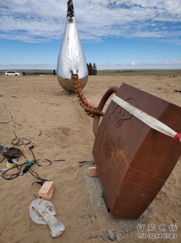 水滴雕塑訂做供需，景區雕塑，鏡面水滴雕塑定價