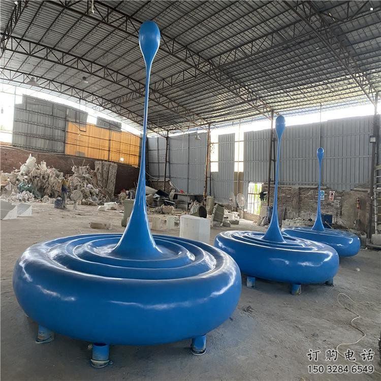 水滴雕塑觀賞型，街景小品，烤漆水滴雕塑常用