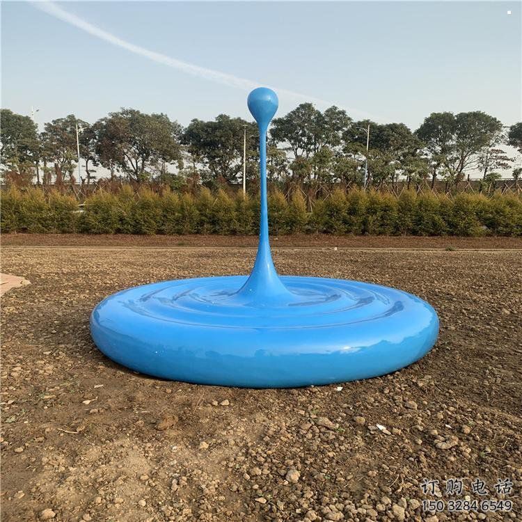 水滴雕塑制造，街景小品，景觀烤漆水滴雕塑優價