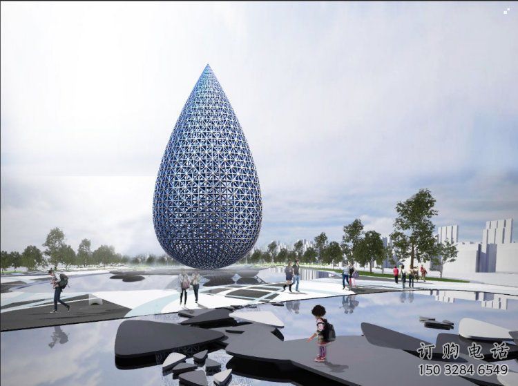 住宅小區(qū)水珠雕塑