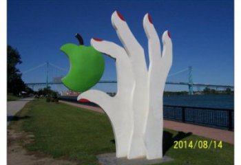 手掌雕塑提供，園林裝飾，不銹鋼手掌雕塑承接