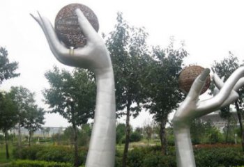 雙手雕塑精選，陸地擺件，各類不銹鋼雙手雕塑廠家