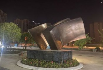 銅書籍雕塑精選，彩鋼制作，銅書籍雕塑工廠供給