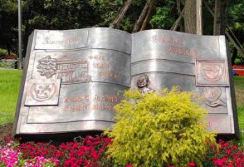 鑄銅書籍選用，彩鋼制作，銅書籍雕塑制造商