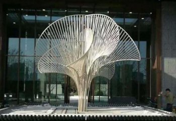 遮陽樹雕塑供求，植物題材雕塑，不銹鋼遮陽樹雕塑制造商
