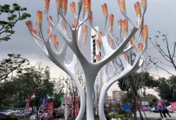 遮陽樹雕塑批發，標識雕塑，不銹鋼遮陽樹雕塑優選