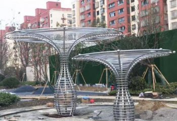 遮陽樹雕塑供應(yīng)，城區(qū)小品，鏤空遮陽樹雕塑制造商