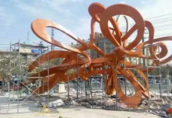 鏤空樹雕塑定做，城區小品，烤漆鏤空樹雕塑廠家