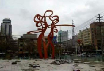 鏤空樹雕塑，彩鋼制作，烤漆鏤空樹雕塑生產廠家