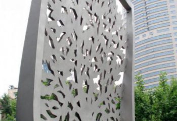 鏤空樹(shù)雕塑精品,白鋼構(gòu)件,鏤空剪紙樹(shù)雕塑制造廠