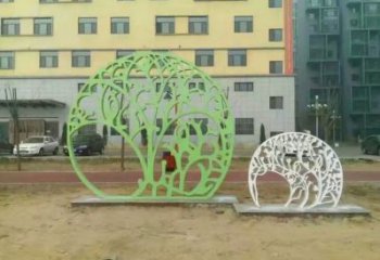 鏤空樹(shù)雕塑選定,美陳雕塑,現(xiàn)代鏤空剪紙樹(shù)雕塑優(yōu)選