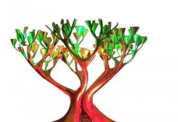 燈光樹雕塑定價，景觀概念，燈光蘑菇樹雕塑預定