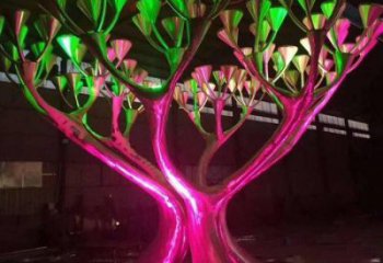 戶外燈光樹雕塑通用，陸地?cái)[件，燈光蘑菇樹雕塑優(yōu)選