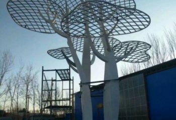 蘑菇樹雕塑定制，廣場(chǎng)系列，商場(chǎng)鏤空蘑菇樹雕塑供需