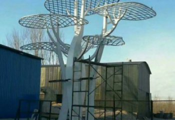 蘑菇樹雕塑制作，景區(qū)雕塑，城市鏤空蘑菇樹雕塑提供