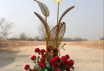 芭蕉葉雕塑定價，拉絲工藝，不銹鋼芭蕉葉雕塑制作