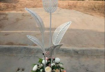 芭蕉葉雕塑供求，美陳雕塑，不銹鋼芭蕉葉雕塑制造