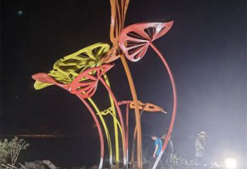 芭蕉葉雕塑精選，露天雕塑，不銹鋼芭蕉葉雕塑制作廠家