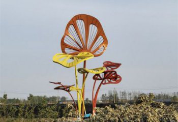 芭蕉葉雕塑制造商，小區擺件，不銹鋼芭蕉葉雕塑提供