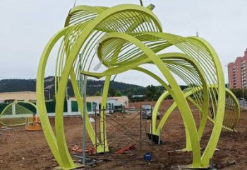 大型樹葉雕塑制造，透雕系列，烤漆樹葉雕塑承接